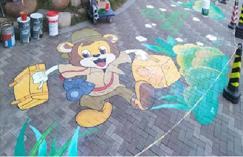 灵宝夏季画地面彩绘会遇到的问题