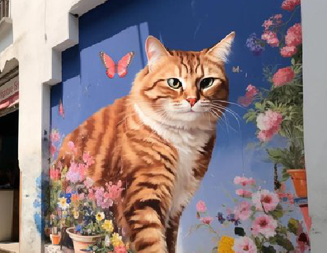 灵宝自己绘制有个性的手绘墙