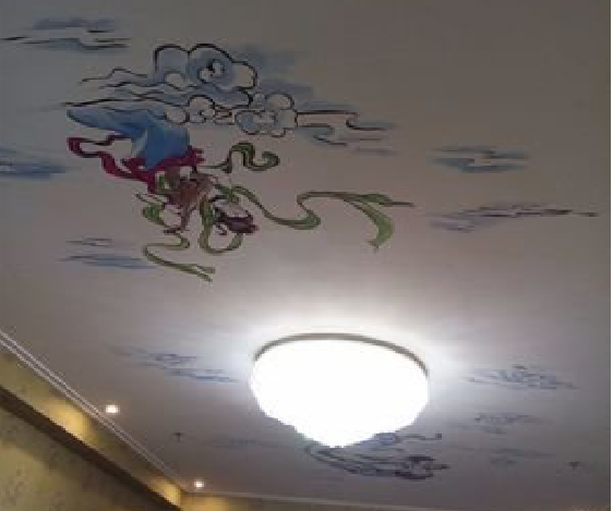 灵宝如何快速绘制天花板上的手绘墙？