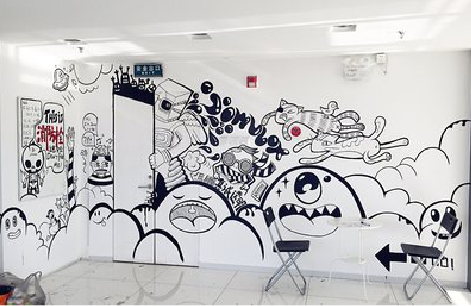 灵宝手绘墙并非传统涂鸦。